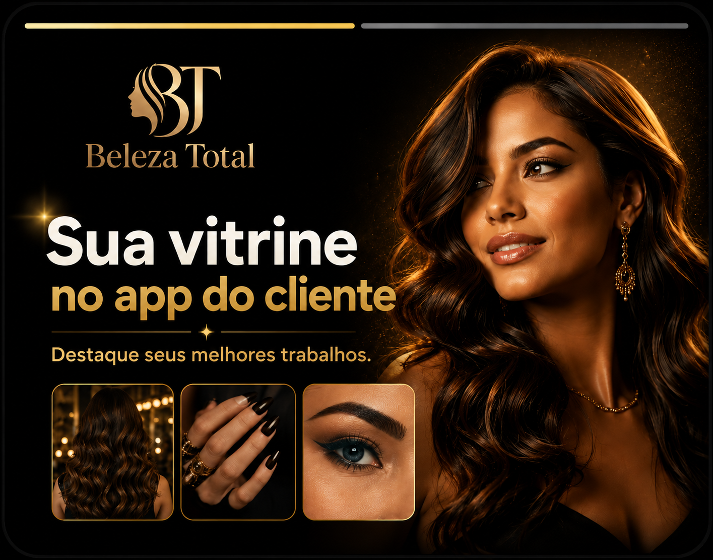 Vitrine de trabalhos no Beleza Total PRO