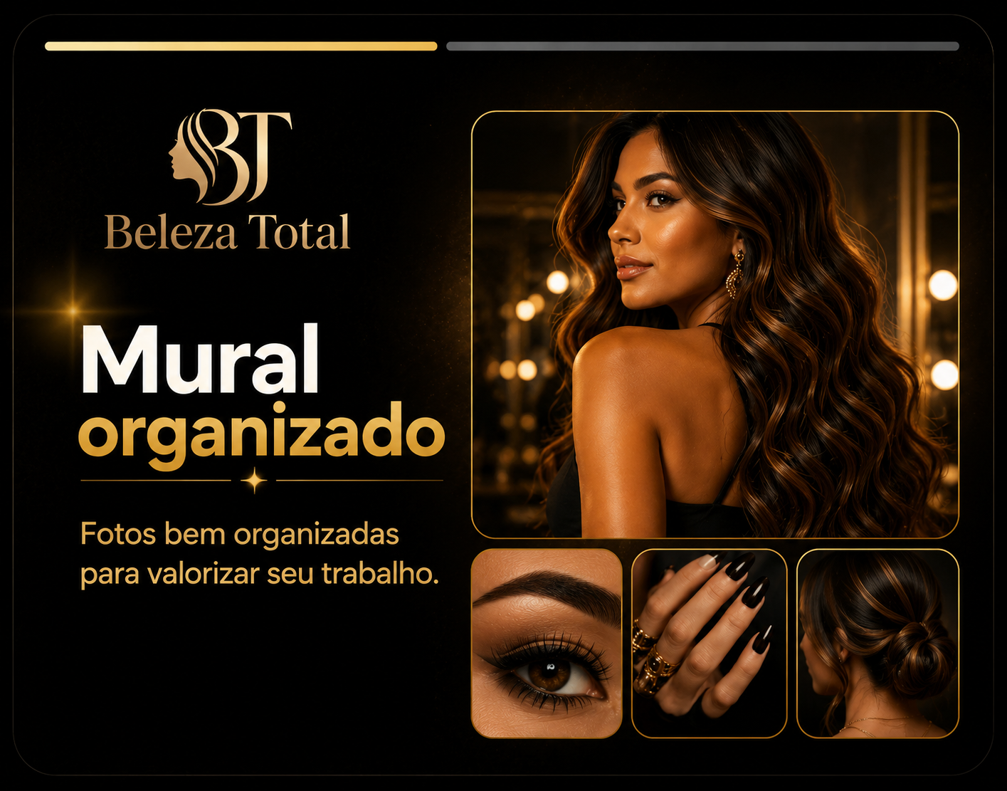 Mural de fotos organizado no Beleza Total PRO
